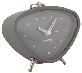 Karlsson KA5946GY Triangle budík 12 cm | Moderný sivý budík s tichým chodom