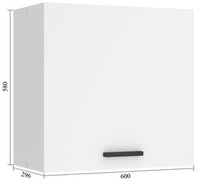 Kuchynská skrinka Belini Premium Full Version horná 60 cm eben kráľovský