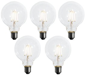 Sada 5 E27 3-stupňových stmievateľných LED žiaroviek G95 4W 450 lm 2700K