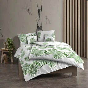 Bavlnené obliečky renforcé  TROPICAL biele 240x200/2x70x90 cm