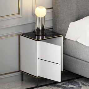 Nočný stolík Imaj White Marble