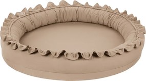 Mini hniezdo pre deti s volánom cappuccino