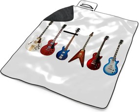 Sablio Plážová deka Gitary 2: 200x140 cm