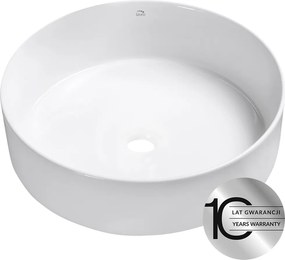 Laveo Umývadlo na dosku Desna ø36 cm - VUD_6236, keramika, biele