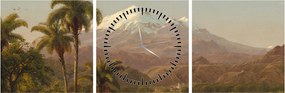 Obraz - Frederic Edwin Church, Tamaca Palms, reprodukcia (s hodinami) (90x30 cm)