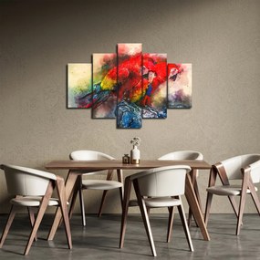 Obraz červených papagájov ara (150x105 cm)