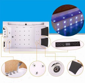 Terra Hydromasážna vírivá vaňa Fenix 606AH 180x120 s ohrevom vody, pravá