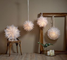STAR TRADING Závesná svietiaca hviezda Dis White 40 cm