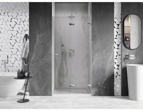 Mexen, Mexen Lunar-F pravé sklápacie sprchové dvere 95 cm, transparentné, chróm - 836-095-000-01-00-P