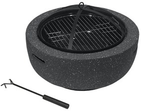Prenosné ohnisko na drevo s roštom antracit
