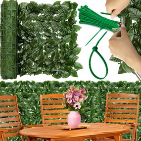 Živý plot na balkón - 300 x 50 cm - umelý
