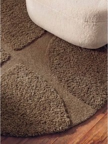 Hnedý ručne tkaný okrúhly koberec ø 160 cm Lambeth Jasper – Ted Baker