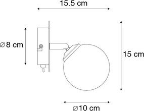 Bodové svetlo čierne so zlatom nastaviteľné - Athens Wire
