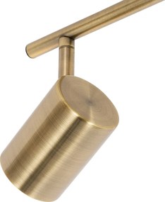 Moderné stropné svietidlo bronzové 5-žiarovkové nastaviteľné obdĺžnikové - Jeana