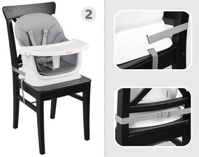 Stolička na kŕmenie set 6v1 ZA4142 - sivá