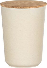 Béžový úložný box s bambusovým vekom Wenko Bondy, 700 ml