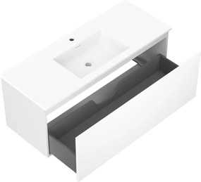 Mexen Orio, kúpeľňová skrinka 120 cm s umývadlom Otis, 1 zásuvka, biela matná, 91A10-12047-1-BF01-W18M01
