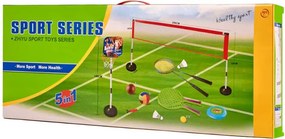KIK Športová sada 5v1 pre deti: bedminton, basketbal, volejbal, tenis, frisbee
