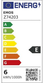 Emos LED žiarovka filament candle 6W E14 WW Z74203