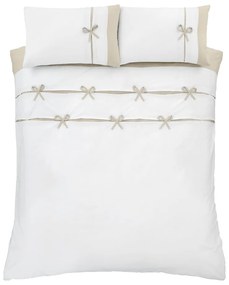Biele obliečky na dvojlôžko/predĺžené 230x220 cm Milo Bow – Catherine Lansfield