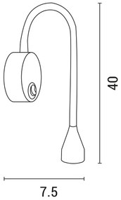 LED Flexibilná lampička IONAS LED/3W/230V 3000K biela