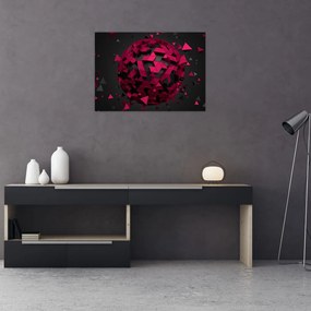 Sklenený obraz 3D abstrakcie (70x50 cm)
