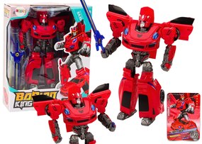 LEAN TOYS Auto-Robot 2v1 Transformers – červená