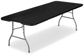Cateringový stôl IMPRO, skladací do kufra, 240 cm, čierny