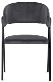 Autronic BONTEC Jedálenská stolička, šedá, zamatová látka, DCL-X7130 GREY2 Farba: Šedá