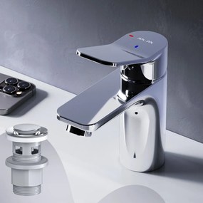 Umývadlová batéria AM.PM X-Joy FXA82800 jednopáková s odtokovým ventilom, chróm