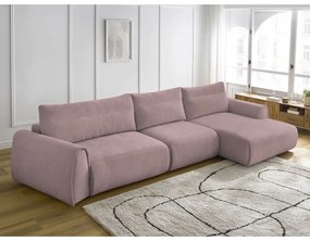 Svetloružová rohová pohovka Aden – Bobochic Paris