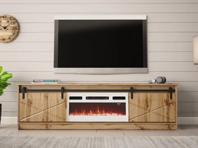 TV skrinka Sarinero s krbom, Farby: wotan, Krb: čierny