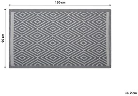 Vonkajší koberec 90 x 150 cm sivý SIKAR Beliani