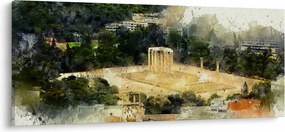 Obraz - Chrám Dia, Atény, Grécko (120x50 cm)