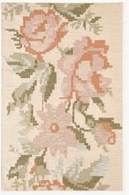 Vlnený koberec's kvetinovým vzorom Rosha