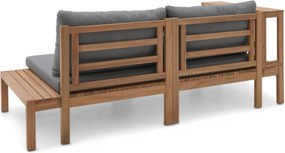 Záhradná pohovka so samostatne výsuvnými opierkami nôh