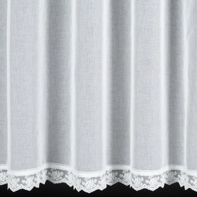 EUROFIRANY KRÁTKA ZÁCLONA NA KRÚŽKOCH SUZAN 350X140 CM BIELA