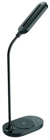 LED Stmievateľná dotyková lampa s bezdrôtovým nabíjaním OCTAVIA LED/7W/230V čierna