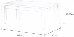 Wooded Konferenčný stolík Chicago Standard z masívu BUK 110x65x45cm
