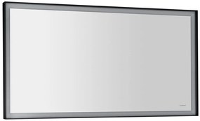 Sapho Sapho, SORT LED podsvietené zrkadlo 1200x700mmm, čierna mat, ST120
