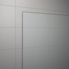 SANSWISS Easy samostatne stojaca bočná stena, šírka 900 mm, výška 2000 mm, vodorovná vzpera, farba biela matná, sklo číre s úpravou Aquaperle, STR4P0900907