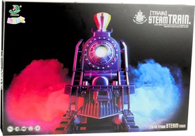 LEAN Toys Parný vlak Rail 620B Svetlá Zvuky Dym 151 cm koľaje
