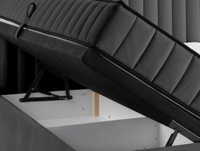 Posteľ Joy 180x200 cm,grafitovo šedá látka