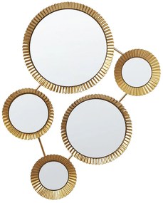 Nástenné zrkadlo kovové 55 x 36 cm zlaté WATTRELOS Beliani