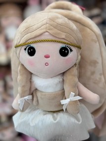 Detský batoh bábika anjelik biela 30 cm