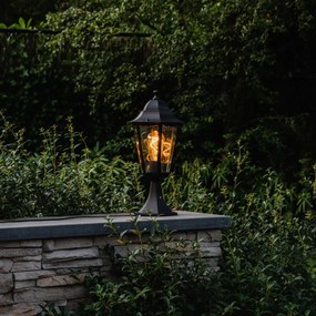 Klasická vonkajšia lampa s podstavcom čierna IP44 - New Orleans