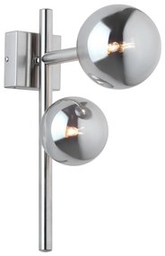 Jupiter 1903 - Nástenné svietidlo NEPTUN 2xG9/14W/230V matný chróm/dymová sivá