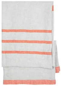 Ľanový obrus / deka Usva 150x260, ľan-oranžový