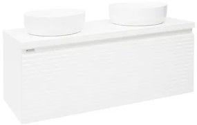 Kúpeľňová skrinka pod umývadlo Naturel Savona 118x43x44, 8 cm biela lesk SAVONA120BID, 1 ks