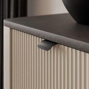 Dizajnová komoda NICOLA 90 cm kašmír + sivý kameň